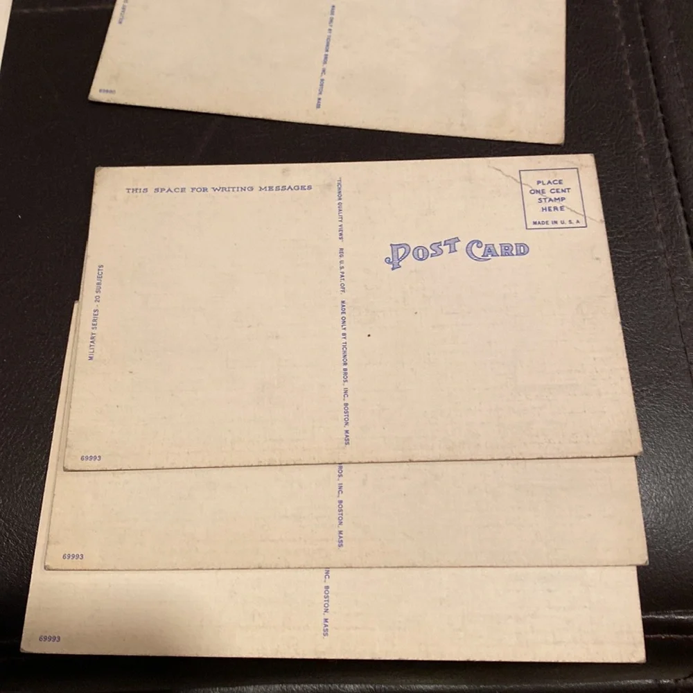 Vintage postcards from the 1940’s. Unused. Excellent condition No folds or tears